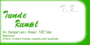 tunde rumpl business card